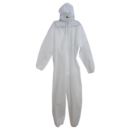 THERACASO Premium+ Protective Suit Disposable Type 5/6, SMS Full Body Suit for Asbestos, Dust & Painting, Painter's Suit, Dust Cover, Disposable Overall, White, Anti-Static, CE Certified, White