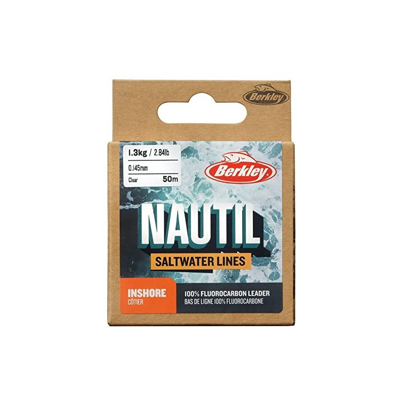 Berkley Nautil Inshore Fluorocarbon Fishing Line (Clear) (0.205mm-3.1kg)