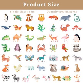 FloraVigo Funny Cat Sticker Set, 100 Pieces, Cute Cat Stickers, Waterproof Vinyl Stickers, Aesthetic Stickers for Cat Lovers, Water Bottles, Scrapbook, Phone (Animal)