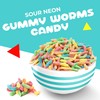 Sour Gummy Worms | 1 Pound Bag of Neon Gummy