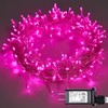 ILLUMINEW Pink String Lights Outdoor Valentines Day Decorations, 8 Modes