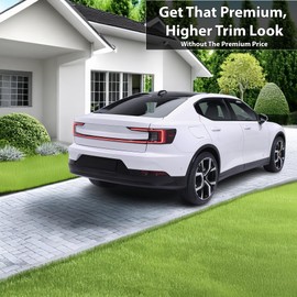 BOGAR TECH DESIGNS Rear Bumper Chrome Delete Overlay Compatible with Polestar 2 2020-2025, Gloss Black