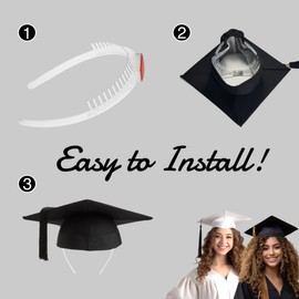 The Original GradCapBand – Secure Your Grad Cap on Natural Hair, Braids, Locs, Twists, Curls and Straight Hair
