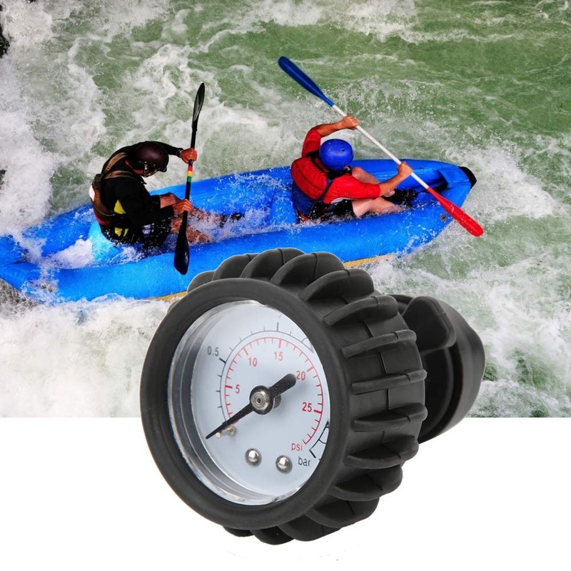KENANLAN Unidirectional Inflatable Boat Air Pressure Gauge, Rubber Dinghy Barometer,