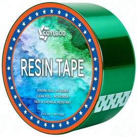 CoYlBod High-Temp Epoxy Tape - 2" x 108ft Heat-Resistant Molding Tape, No Residue & High Adhesion for River Tables, Resin Molding, Paint Protection, DIY Crafts (Green)