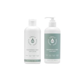 Simply Natural Scents CEDARWOOD MINT HAND WASH & BODY LOTION 10 fl. oz Set