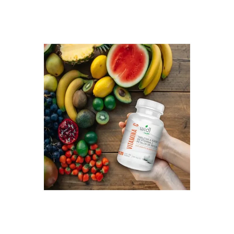 Vitamina C | Suplemento 120 Tabletas Widl Health Sabor Sin