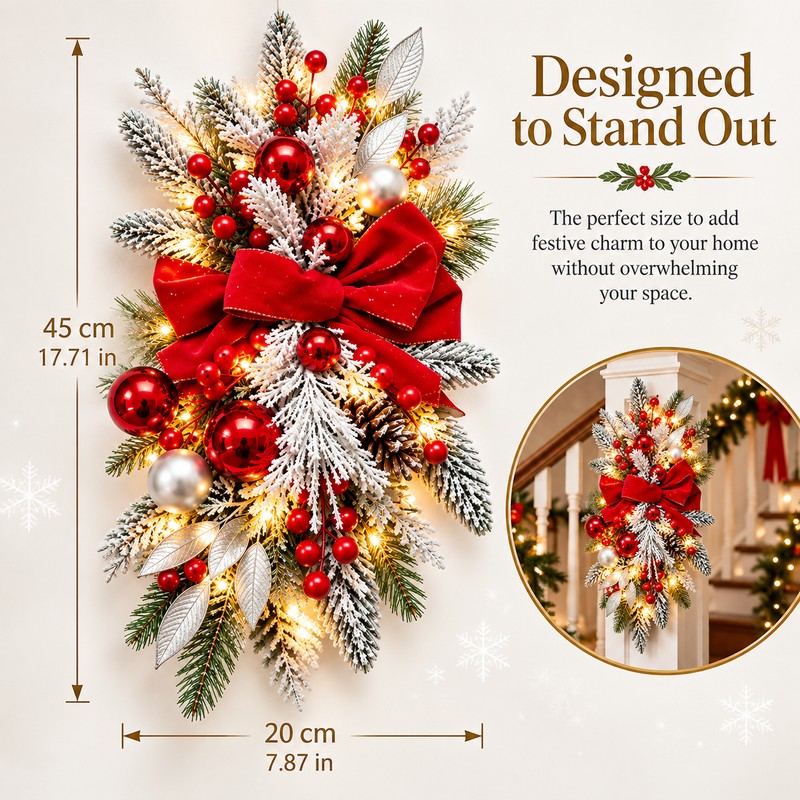 Christmas Wreath for Holiday Décor – Festive Greenery with Optional