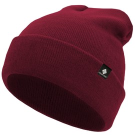 urban ace Classic Cotton Children's Hat, Hood, 100% Cotton, Soft & Lightweight, Spring, Autumn, Winter, Boys, Girls, Soft Fabric, Dense, Optimal Fit, Long or Short Wear, ruby