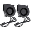 AEDIKO 2pcs 75 mm Blower Fan 75 x 30 mm