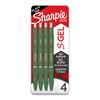 SHARPIE S-Gel, Gel Pens, Medium Point (0.7mm), Green Barrel, Black