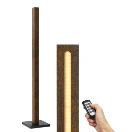 EDISHINE Wood Dimmable Floor Lamp with Remote Control 7 Color 2700~6000K, 46"