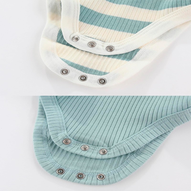MAMIMAKA 10-Piece Baby Bodysuit Pant Set Cotton Baby Boys Clothes