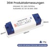 MEEKBOS LED Trafo LED Transformator 1-36W 12V 3A Treiber Netzteil,