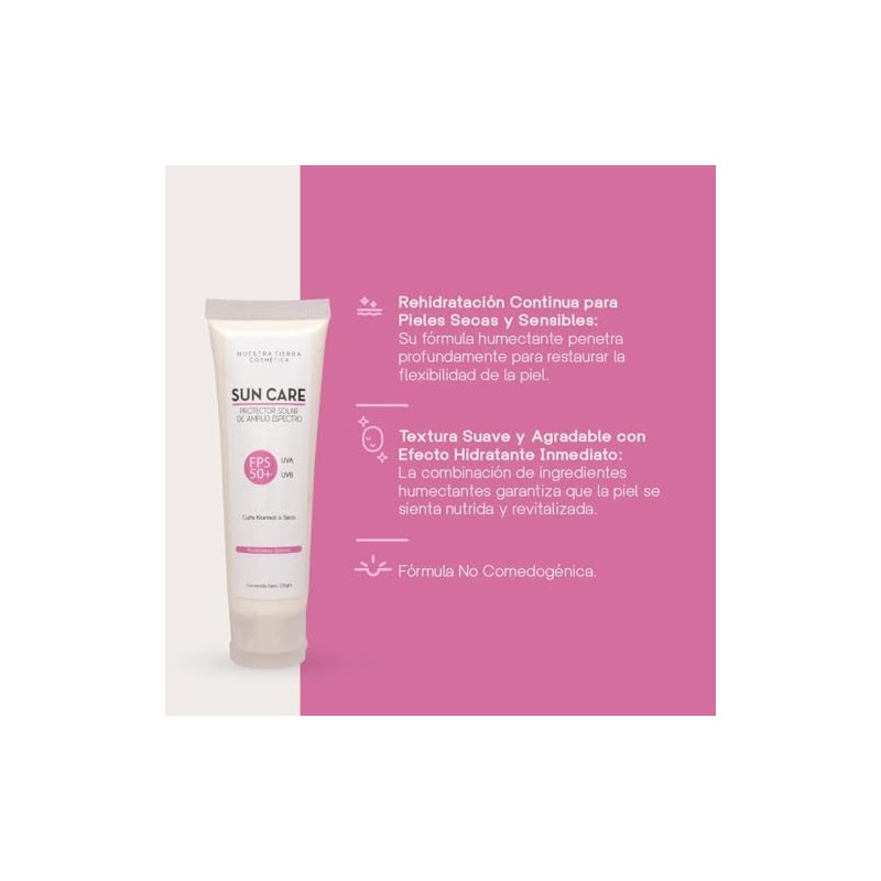 Nuestra Tierra Cosmética Sun Care, Protector Solar de Amplio Espectro