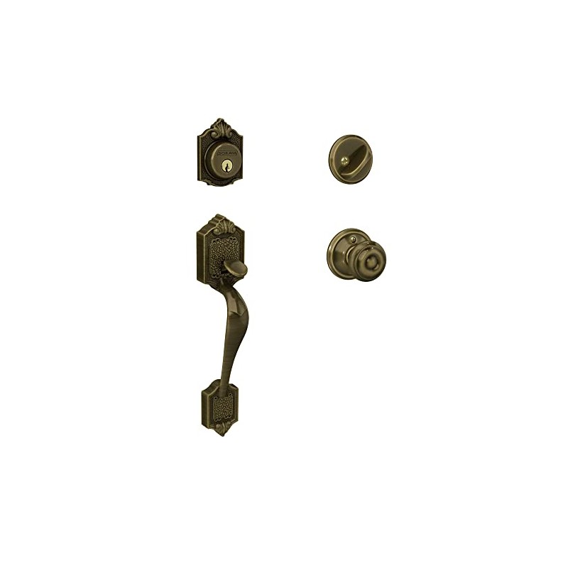 Schlage F60 V PAR 609 GEO Parthenon Front Entry Handleset