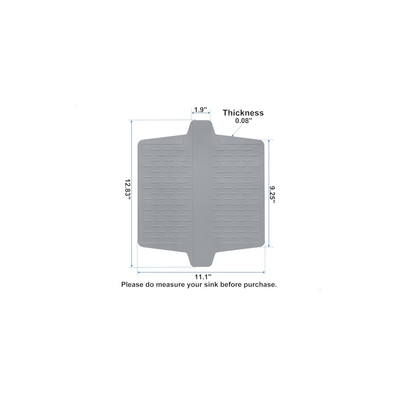 Sink Saddle, Divider Mat, Kitchen Sink Mat, Silicone Protector, No