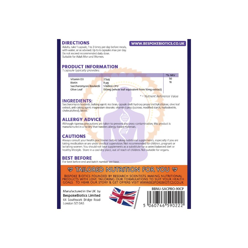 Saccharomyces Boulardii SACPRO-4 GASTRO High Strength 5 Billion cfu 90