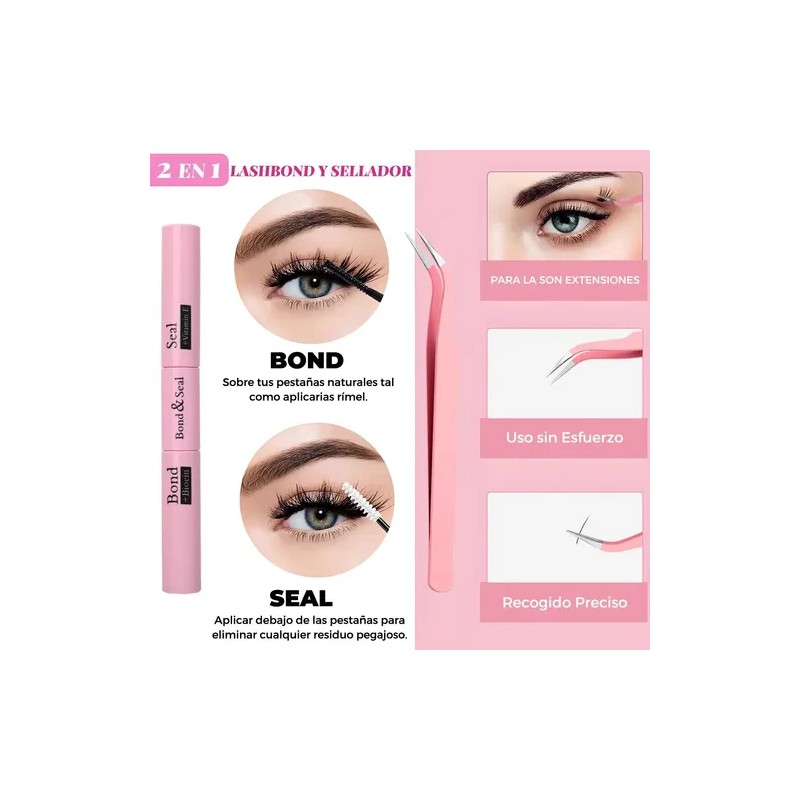 Kit De Extensiones De Pestañas Diy Naturales 8-18mm Itntfn