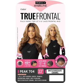 Outre Lace Front Wig - Perfect Hair Line 13X6 - True Frontal - Peak 704 (DARK BROWN 2)