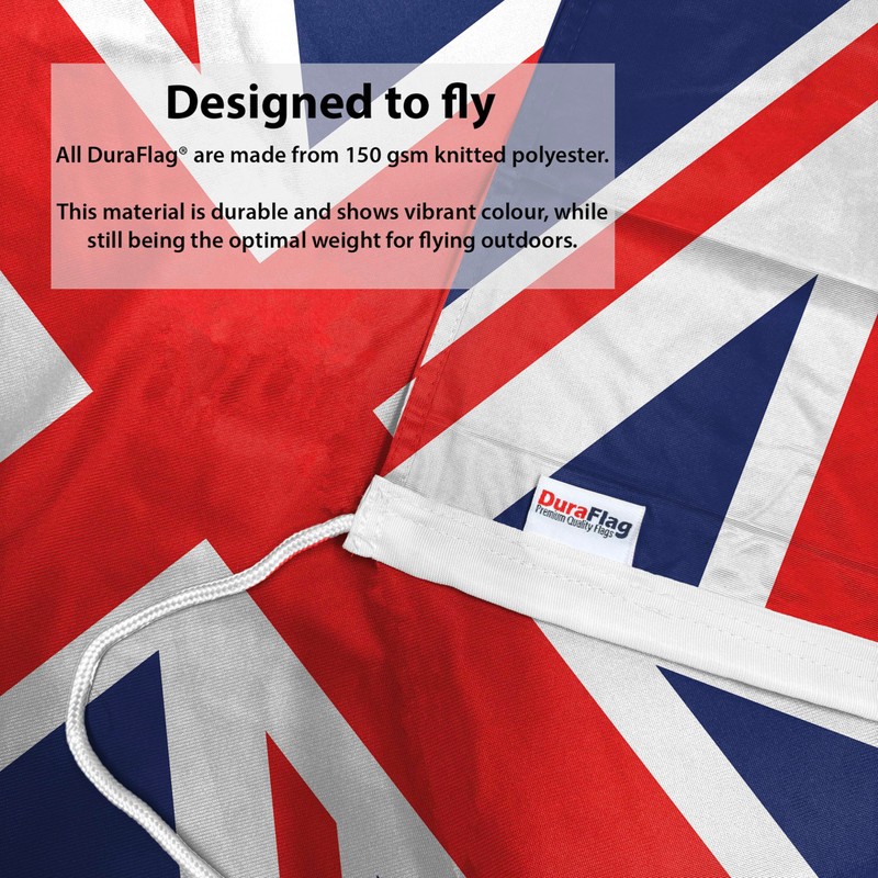 DuraFlag Union Jack Flag 5ft x 3ft Rope and Toggled