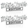 We The People Car Emblem 2Pack, Premium 3D Metal Vehicle