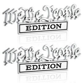 We The People Car Emblem 2Pack, Premium 3D Metal Vehicle Emblem Badge