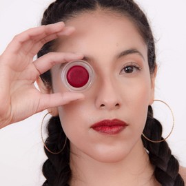 XAMANIA Tinta Multiusos 5en1 : Labial, Blush, Sombra, Contour & Iluminador | con Karité + Argán Orgánico | Acabado Radiante Natural | No Tóxico, Vegano, Cruelty Free | Clean Makeup Hecho en México (Rubí, 5g)