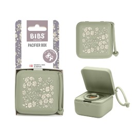 BIBS Pacifier Case with Loop - For storing and transporting dummies - Holds 3 pacifiers - 100% BPA Free Material - Made in Denmark - One Size Fits All - Capel Sage