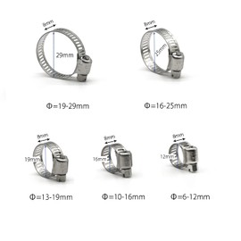 ZIPCCI Hose Clamp 1 Inch, 80 Pack Stainless Steel Hose Clamps Worm Gear Fuel line Pipe Clamps, 19-29mm (1 Inch)