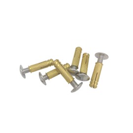 DOJA Industrial Anchor Screws for Pool Fixing Pack of 10 8 mm Retractable Stainless Steel Screws Dowels Mounting Screws for Pool Cover, Tarpaulin, Winter Frost Protection