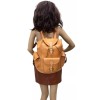 Old Angler Firenze Leather Backpack With 3 External Pockets(Brown Colonial)