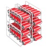 MOOACE 4 Pack Can Dispenser Rack, Stackable Can Storage Organizer
