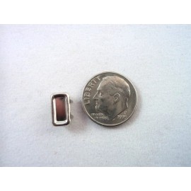 Unbranded 12 Plain Concave Rectangle Silver Tone Studs Clothing Leather 3/8"