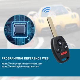 Keyless Entry Key Fob Replacement Fits for Honda Pilot 2009-2015, Honda Accord Sedan 2008-2012, Car Remote Control Key Fobs (KR55WK49308, 313.8 Mhz)