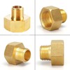 ZWWOGE 4 x Reducer 3/8 to 1/2 Inch Brass Male