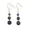 Denim Blue Graduated Sodalite Gemstone & Sterling Silver Hook Drop
