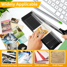 A4 Cutting Machine 30cm Scrapbooking A4 with Grooves and cm Paper Cutter A4 Sharp Cut for Plastic Film Photo Paper Leather Kraft Paper (Black)