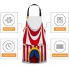 Smooffly Circus Tent Apron Unisex Adjustable Bib Apron Cooking Kitchen