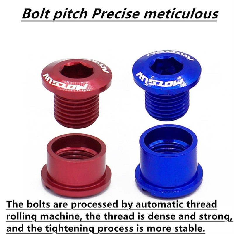 YBEKI Chainring Bolts for Road MTB Bicycle Single Chainring and
