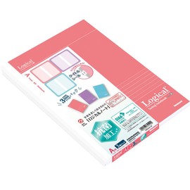 Nakabayashi Swing Logical Antibacterial Cover Notebook, Semi B5, Cute Color, A Ruled, Pack of 3, NB508A-3P