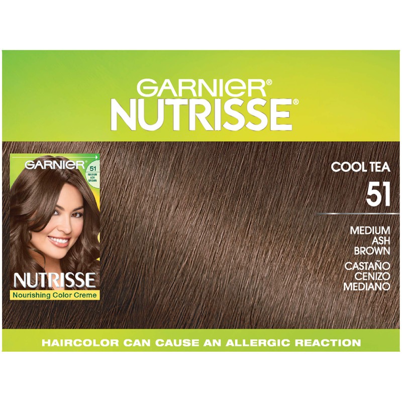 Garnier Nutrisse Nourishing Hair Color Creme, 51 Medium Ash Brown