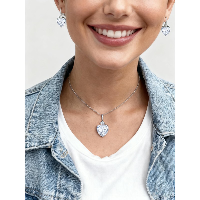 Starchenie Birthstone Earrings for Women 925 Sterling Silver Lover Heart