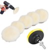 Linkstyle 7PCS 3inch Wool Polishing Buffing Pad, with Hook and