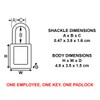 Master Lock S32RED Red Dielectric Zenex thermoplastic Safety Padlock, 35mm