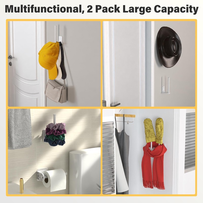 Ginyoyo 2 Pack Hat Organizer, Hat Rack for Wall, Strong