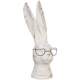 Raz Imports 13.75" Rabbit with Glasses Figurine - Bunny Home Decor - Vintage Decor - Farmhouse Decor