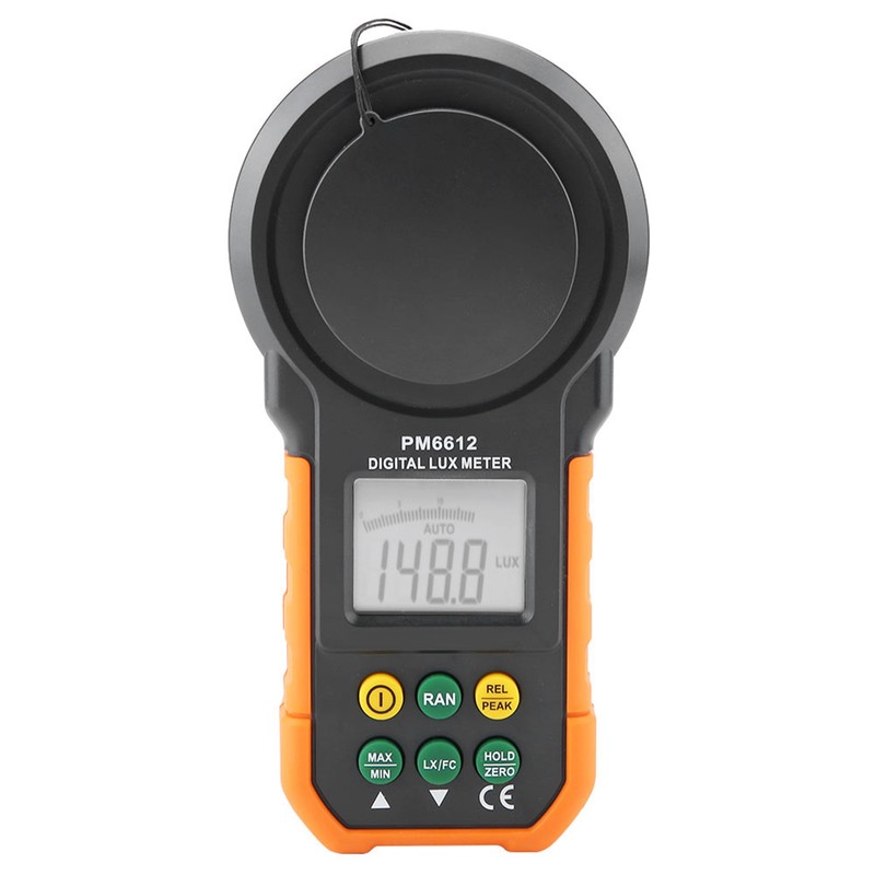 PEAKMETER PM6612 200,000Lux High Precision Digital Light Meter Luxmeter