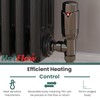 Hot Flow Black Nickel Marella Modern Thermostatic Radiator Valve Angled