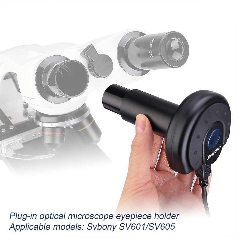 SVBONY SV189 Microscope Digital Camera, 1.3 Million Pixel USB2.0 Microscope